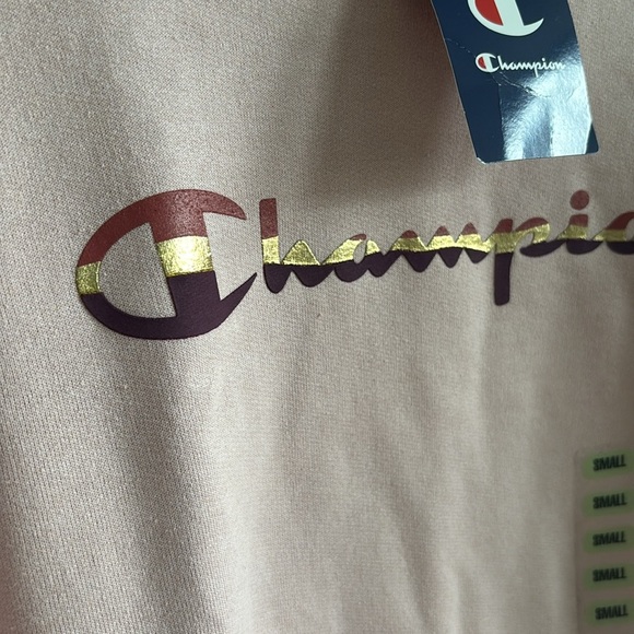 NWT women's Champion Powerblend Crew Sweatshirt pink, SMALL - Picture 4 of 7